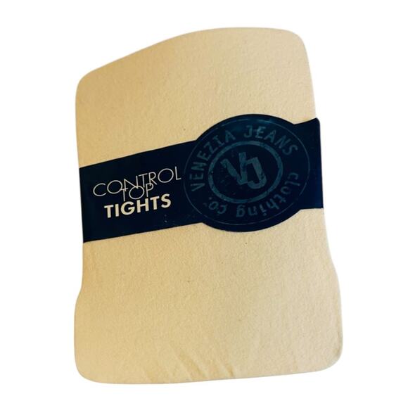 Venezia Jeans Control Top Tights Cream New Plus Size C/D - Picture 1 of 5